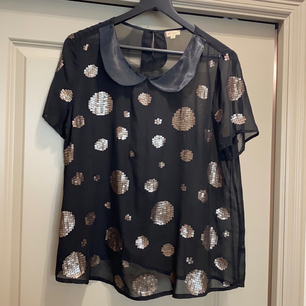 Cremieux Large Sheer blouse